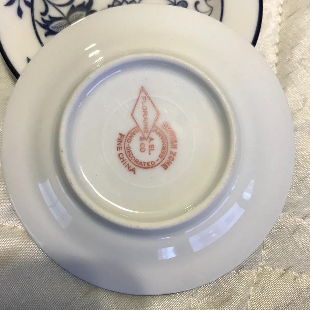 Set Of 2 Vintage‎ Floraine MINIATURE PLATES Germany British Zone A. El. &Co